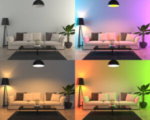 4 rooms smart lighting examples